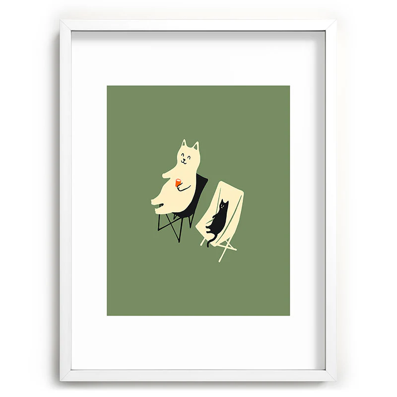Jimmy Tan Happy go Lucky Cat Recessed Framing Rectangle - Image 19