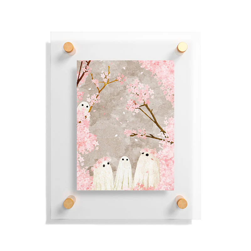 Katherine Blower Designs Cherry Blossom Party Floating Acrylic Print
