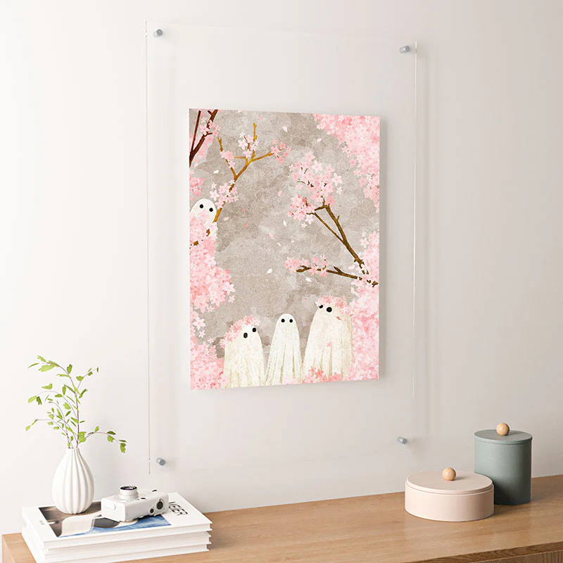 Katherine Blower Designs Cherry Blossom Party Floating Acrylic Print - Image 34