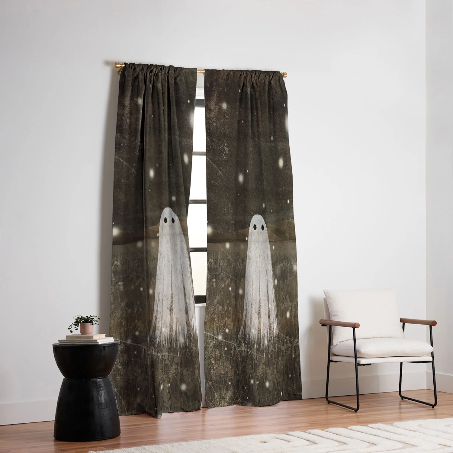 Katherine Blower Designs Night Fireflies Blackout Non Repeat - Image 2