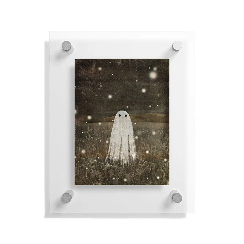 Katherine Blower Designs Night Fireflies Floating Acrylic Print - Image 3