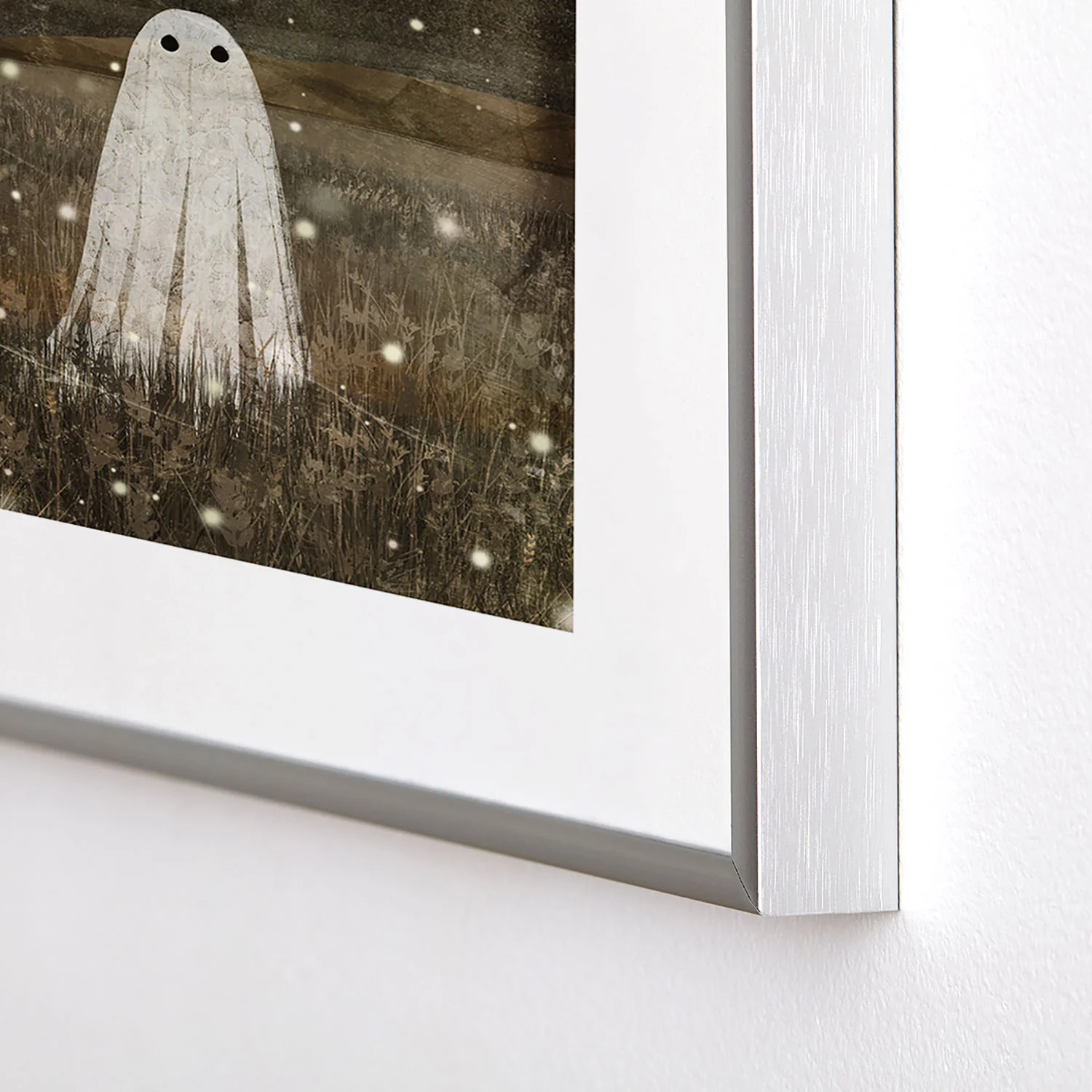 Katherine Blower Designs Night Fireflies Metal Framed Art Print - Image 8