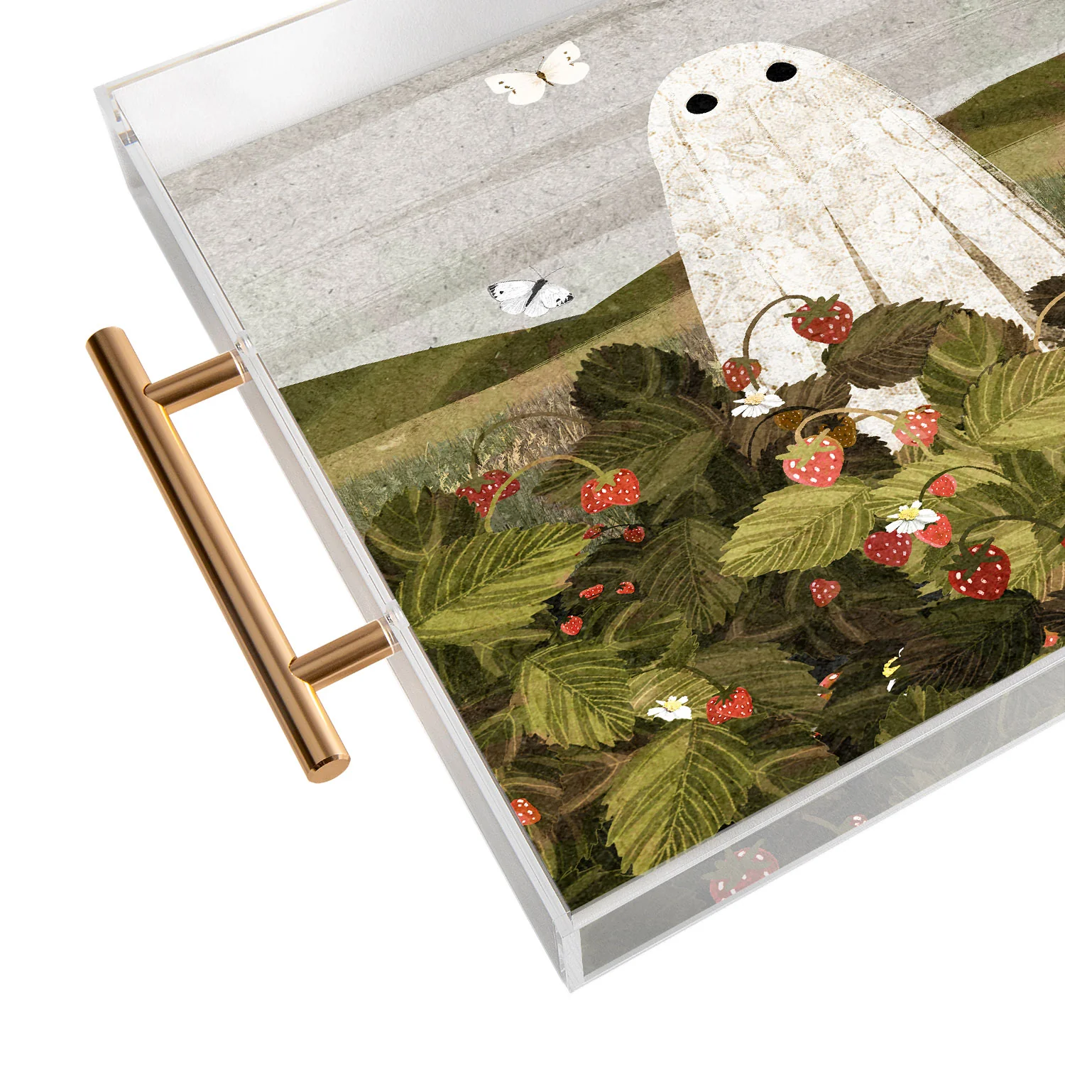 Katherine Blower Designs Strawberry Fields II Acrylic Tray - Image 7