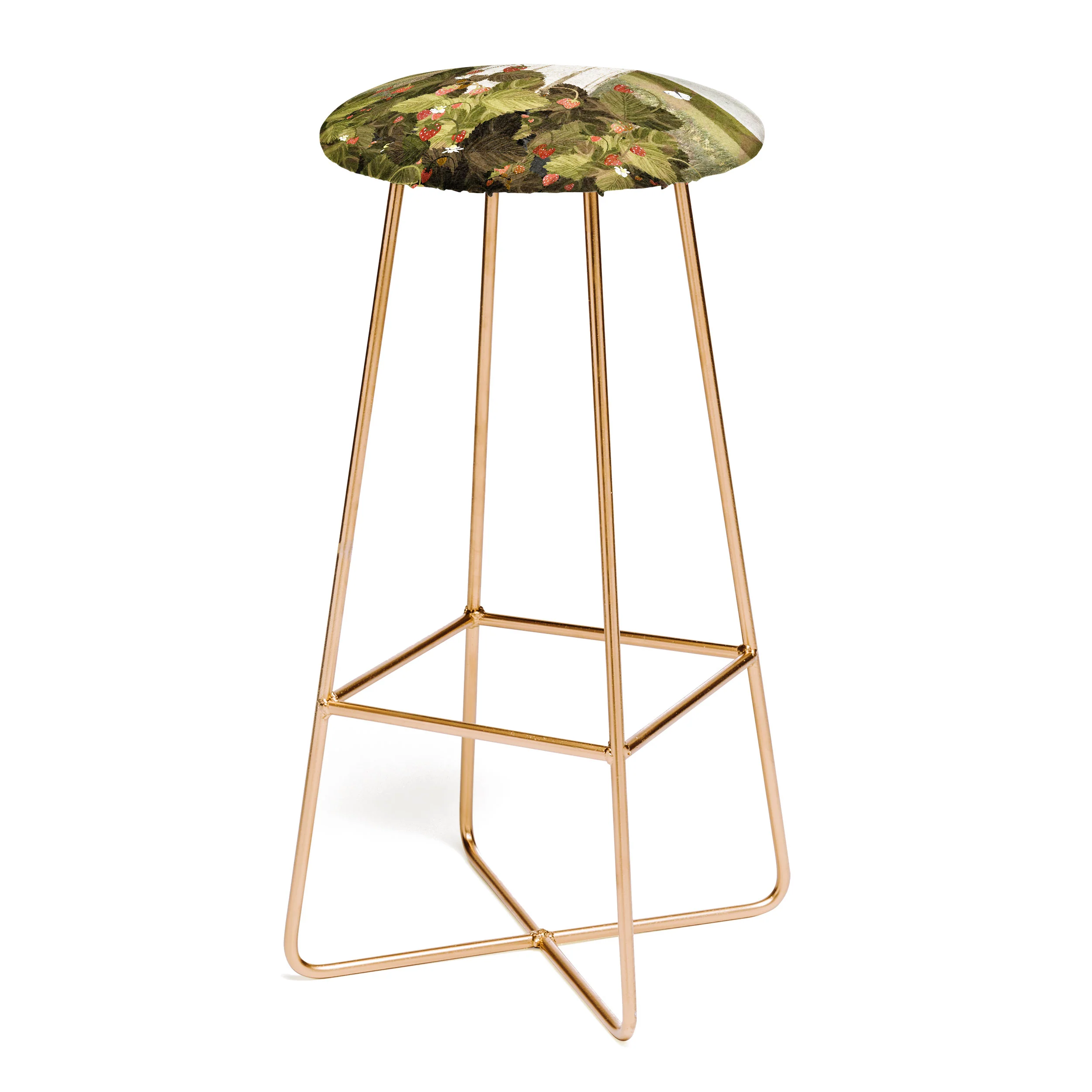 Katherine Blower Designs Strawberry Fields II Bar Stool