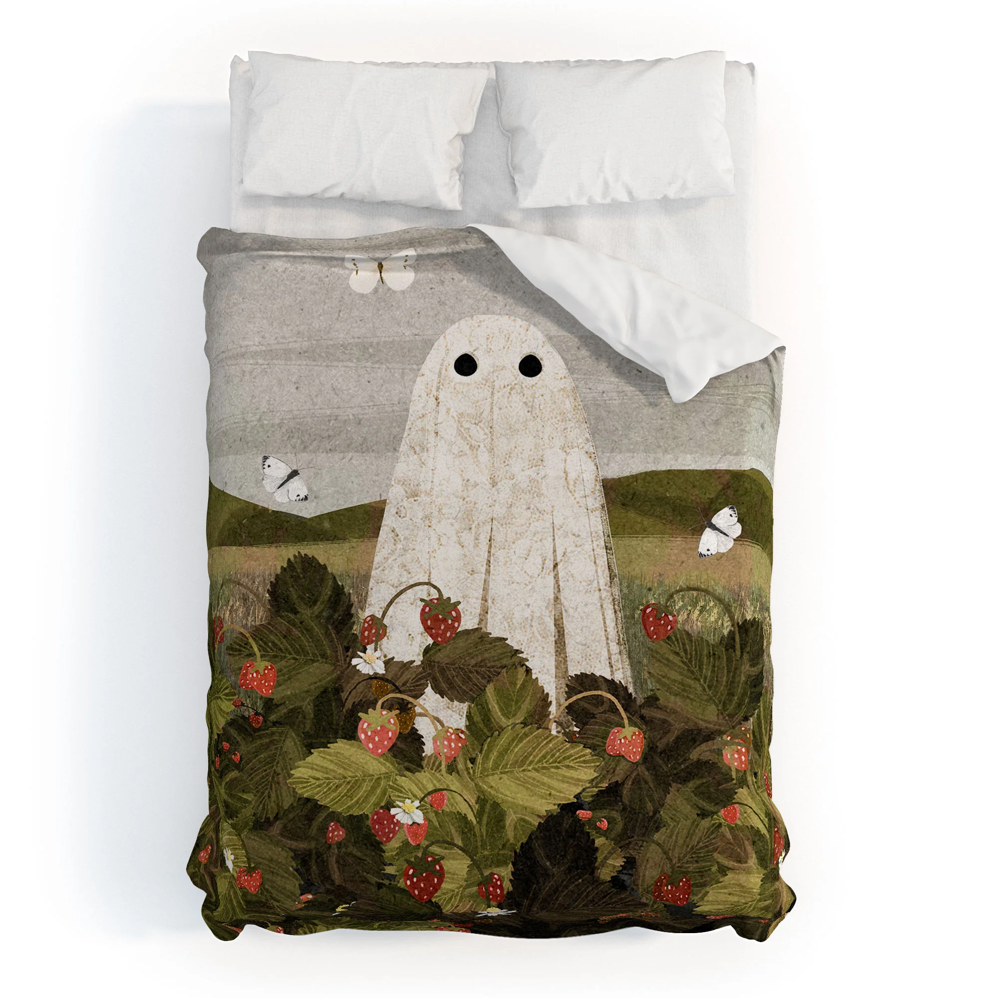 Katherine Blower Designs Strawberry Fields II Duvet Cover