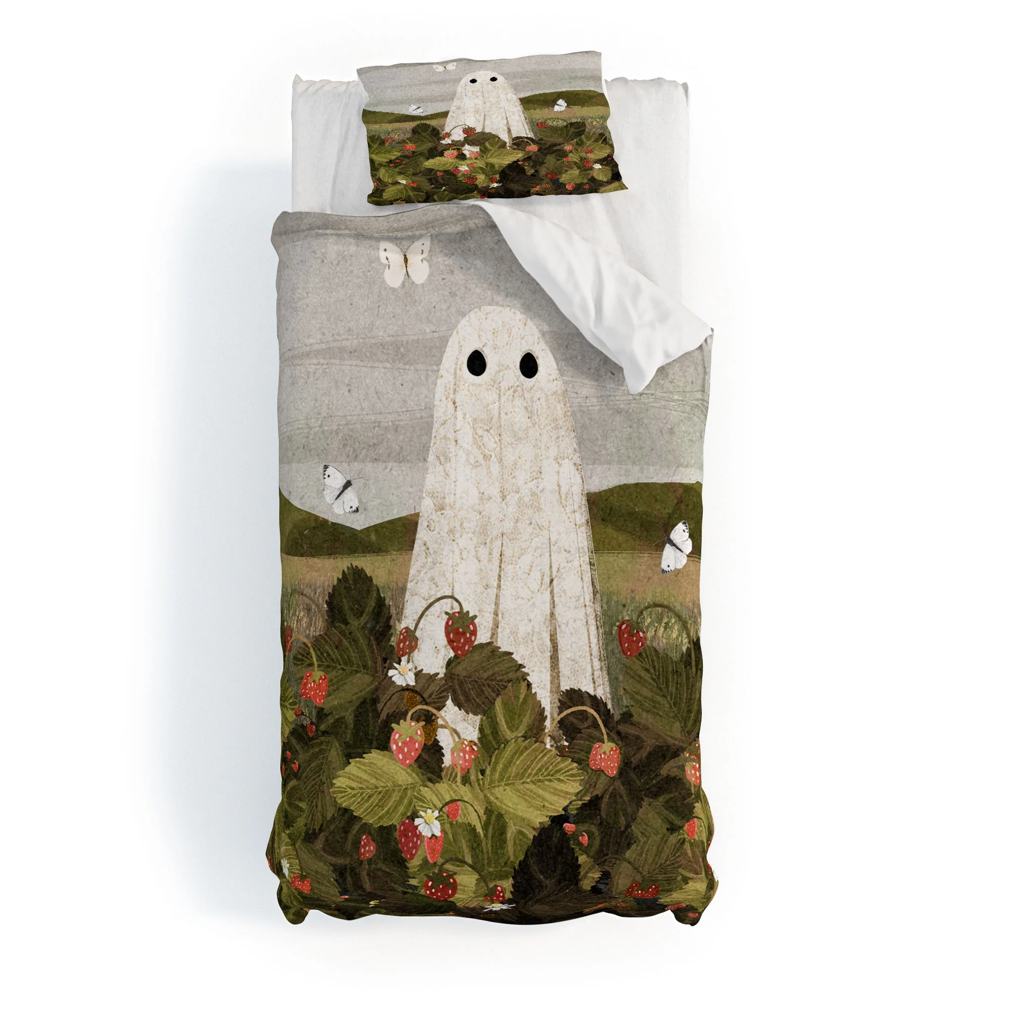 Katherine Blower Designs Strawberry Fields II Duvet Cover - Image 25