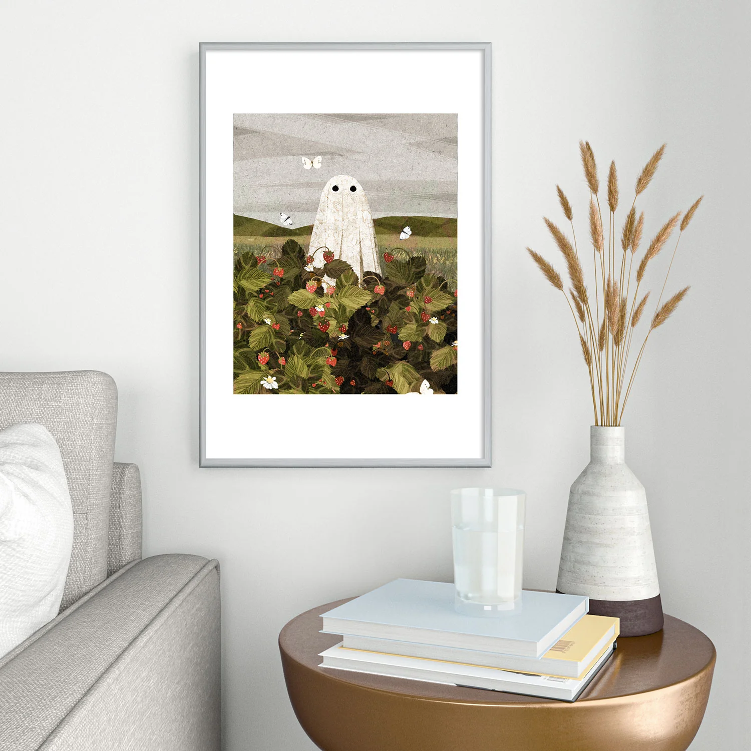 Katherine Blower Designs Strawberry Fields II Metal Framed Art Print - Image 18