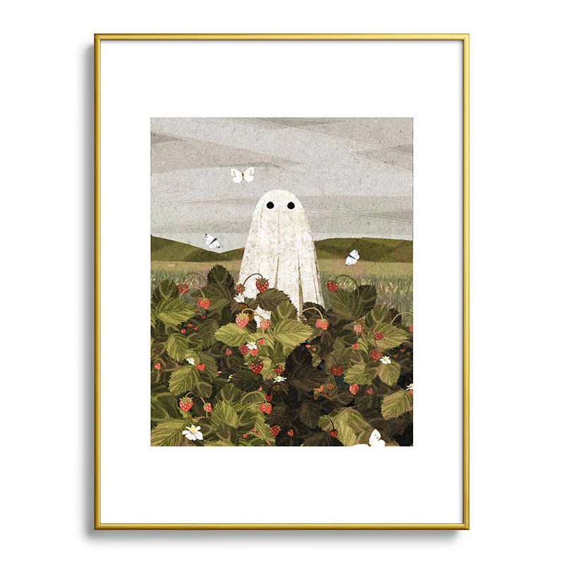 Katherine Blower Designs Strawberry Fields II Metal Framed Art Print - Image 25