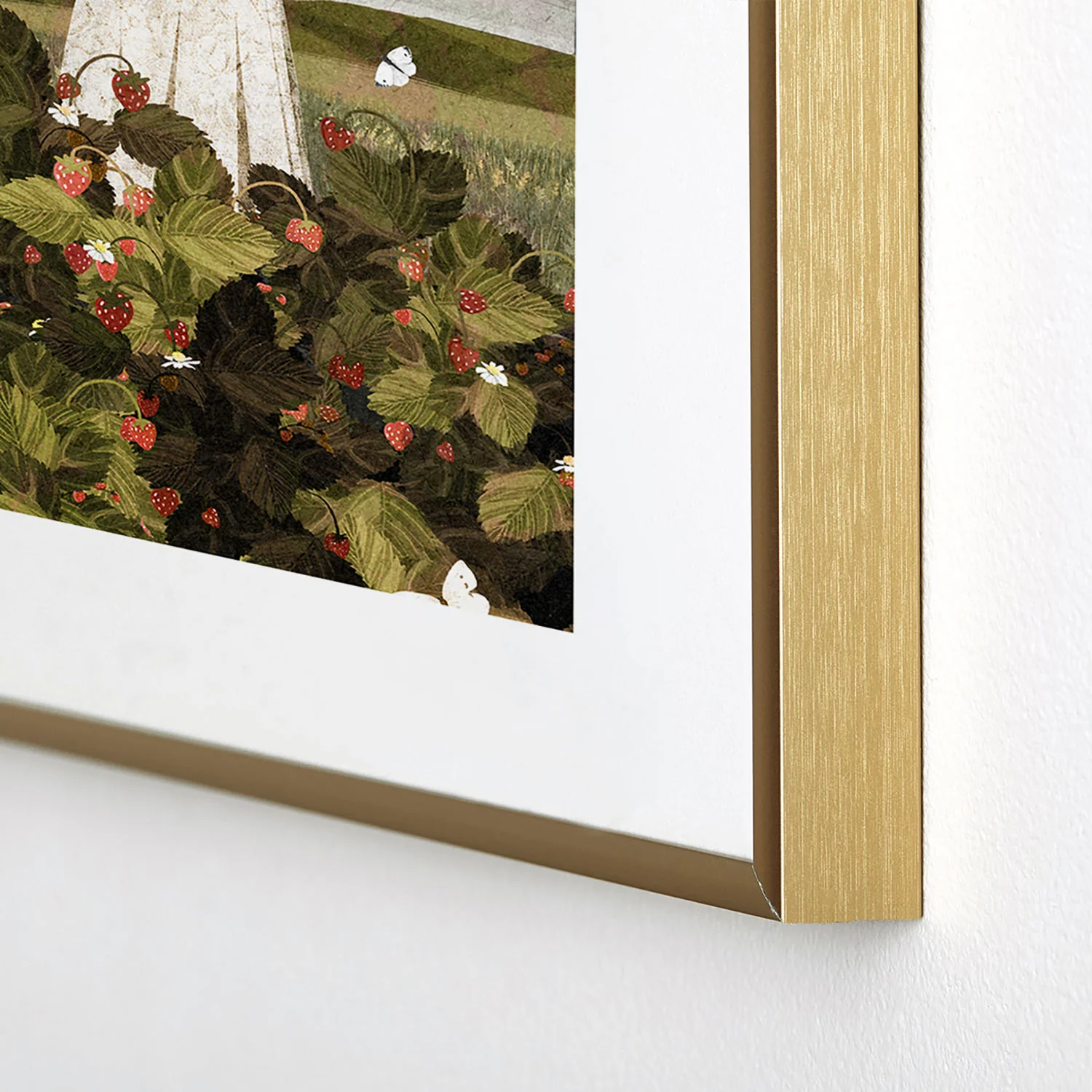 Katherine Blower Designs Strawberry Fields II Metal Framed Art Print - Image 4
