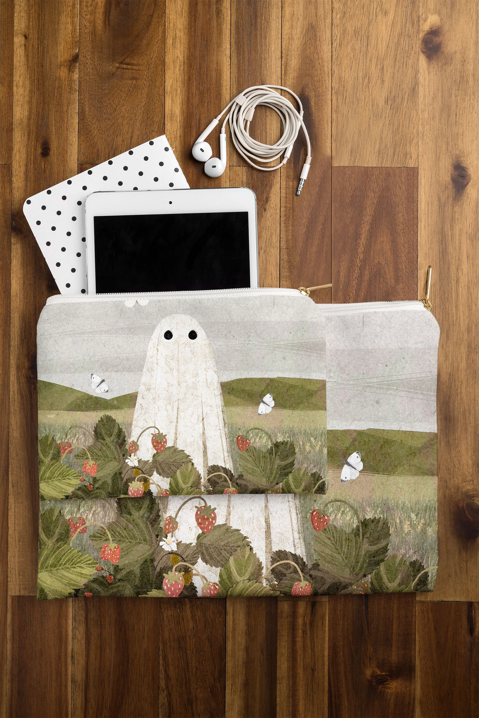 Katherine Blower Designs Strawberry Fields II Pouch - Image 2