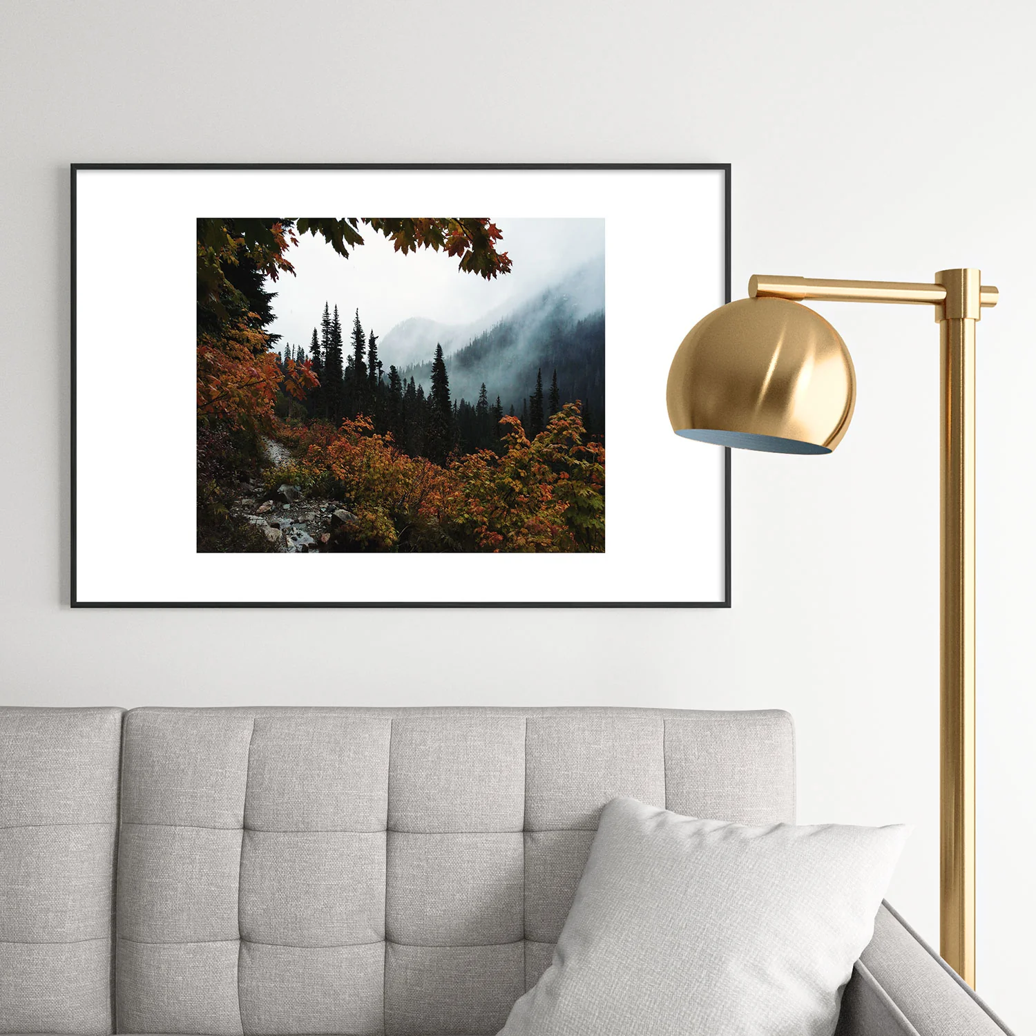 Kevin Russ Fall Framed Trail Metal Framed Art Print - Image 46