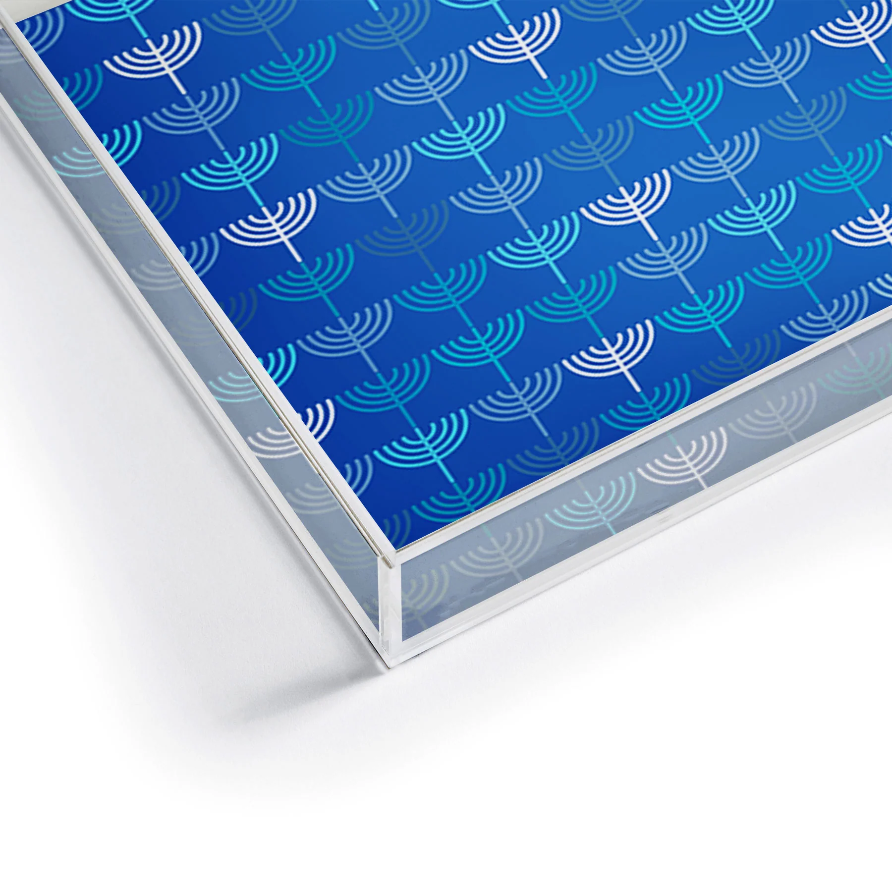 Kierkegaard Design Studio Hanukkah Chanukah Menorah Acrylic Tray - Image 9