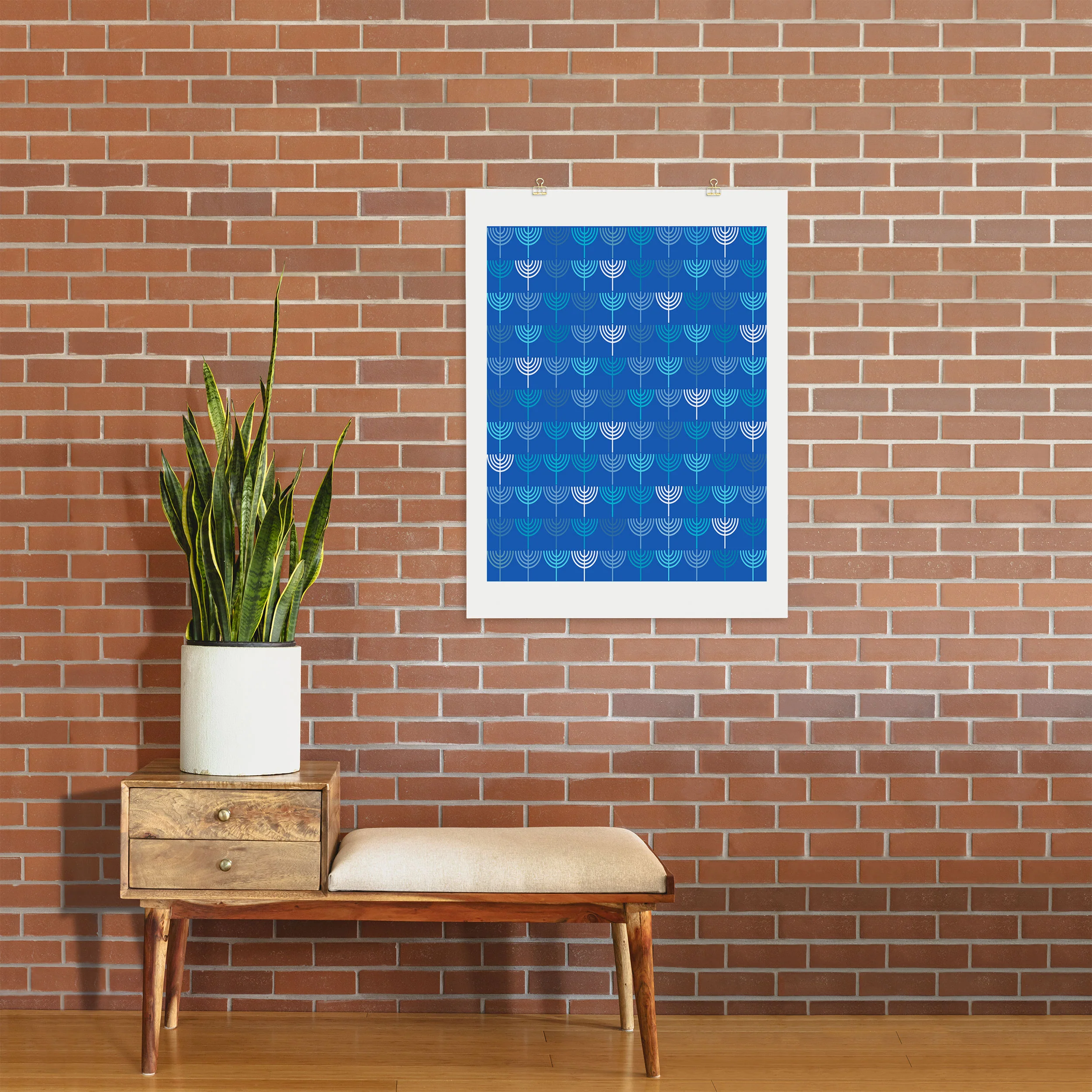 Kierkegaard Design Studio Hanukkah Chanukah Menorah Art Print - Image 23