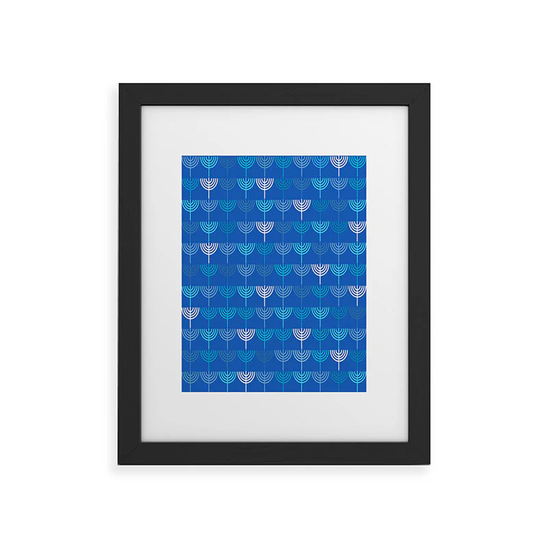 Kierkegaard Design Studio Hanukkah Chanukah Menorah Framed Art Print - Image 11