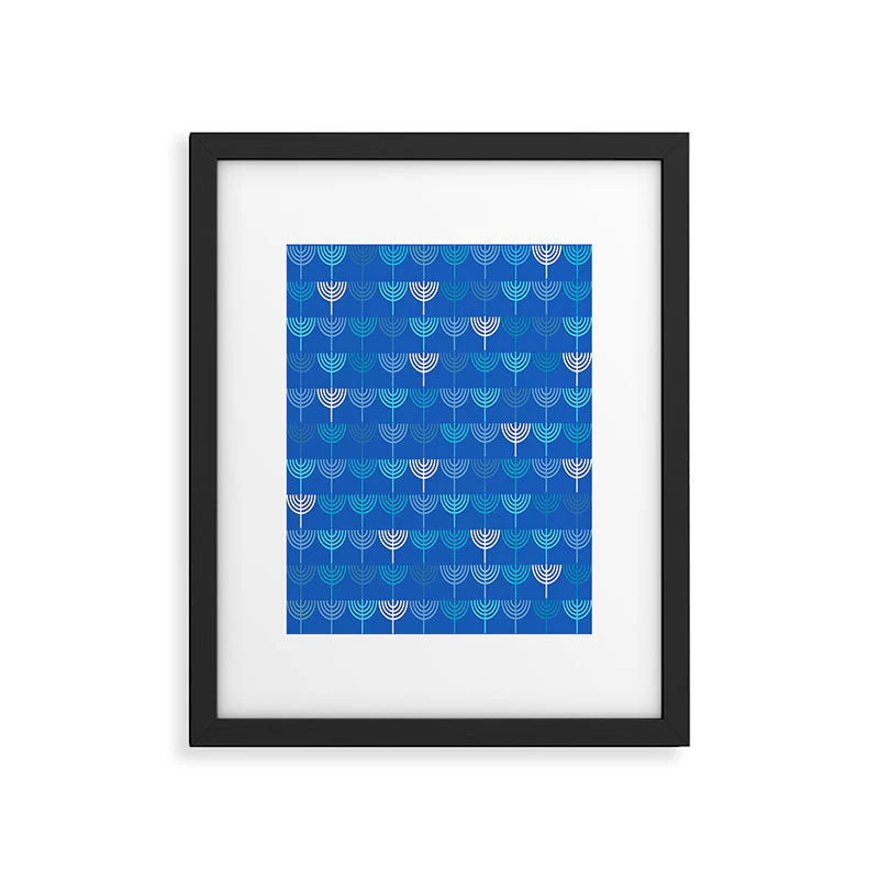 Kierkegaard Design Studio Hanukkah Chanukah Menorah Framed Art Print - Image 27