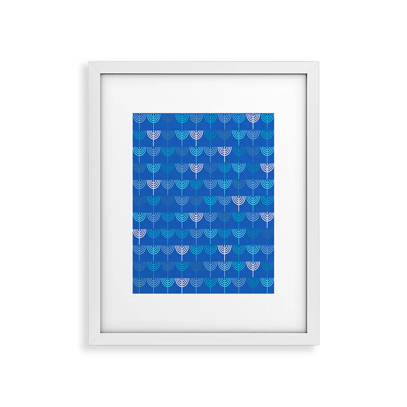 Kierkegaard Design Studio Hanukkah Chanukah Menorah Framed Art Print - Image 47