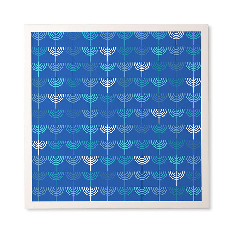 Kierkegaard Design Studio Hanukkah Chanukah Menorah Framed Wall Art - Image 17