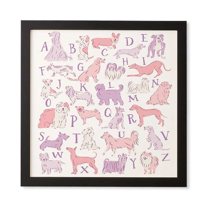 KrissyMast Dogs ABC Alphabet Print Framed Wall Art - Image 9