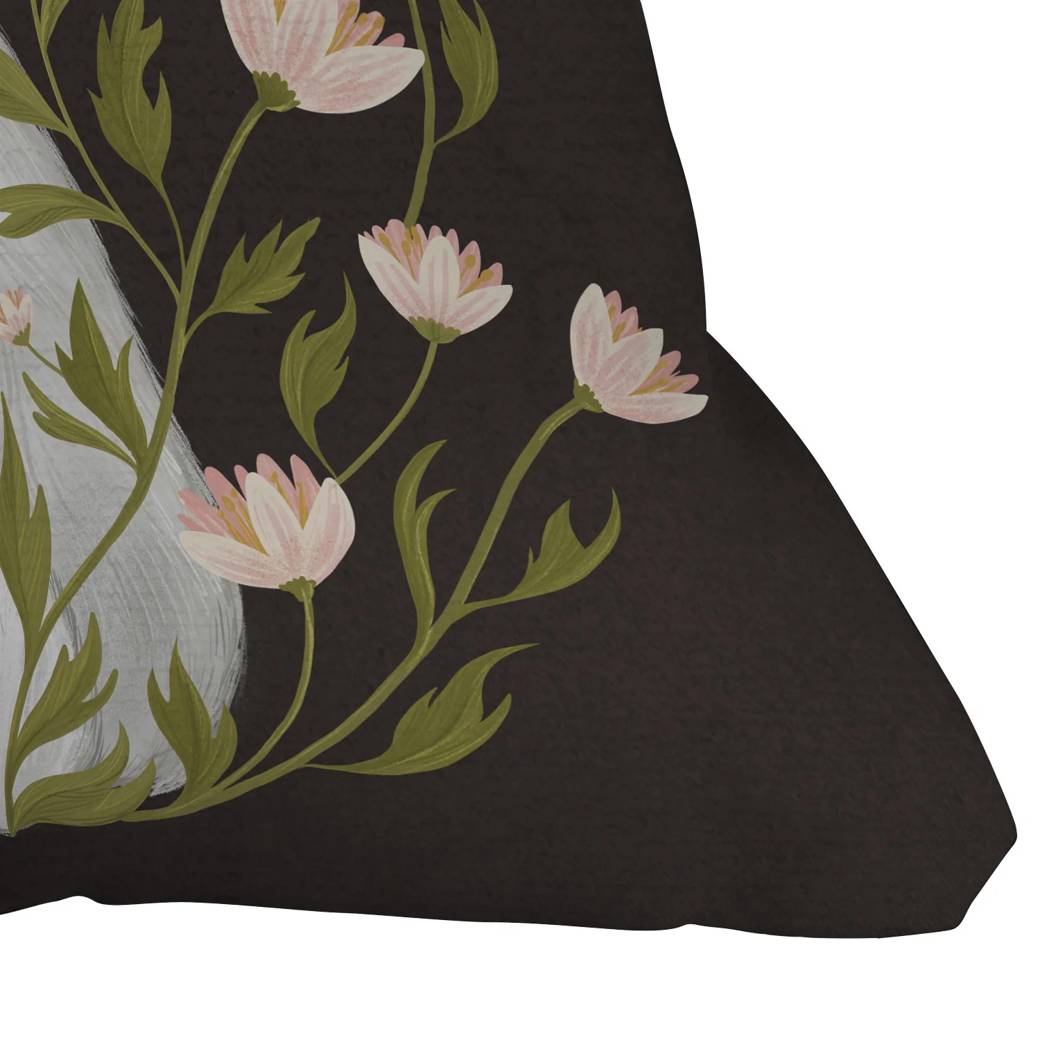 Laura Graves White Rabbit Floral Outdoor Throw Pillow - Image 11