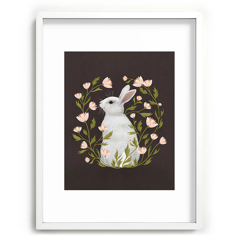 Laura Graves White Rabbit Floral Recessed Framing Rectangle - Image 19