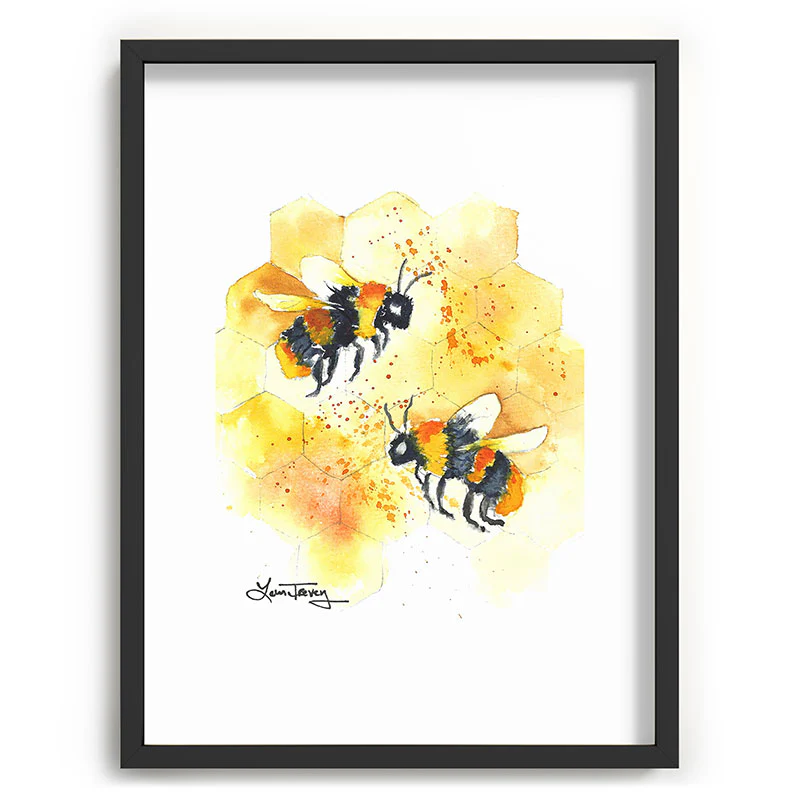 Laura Trevey Two Honey Bees Recessed Framing Rectangle - Image 17
