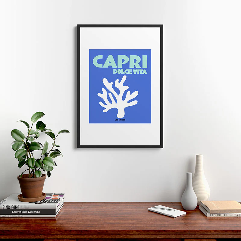 les muses capri dolce vita Framed Art Print - Image 36