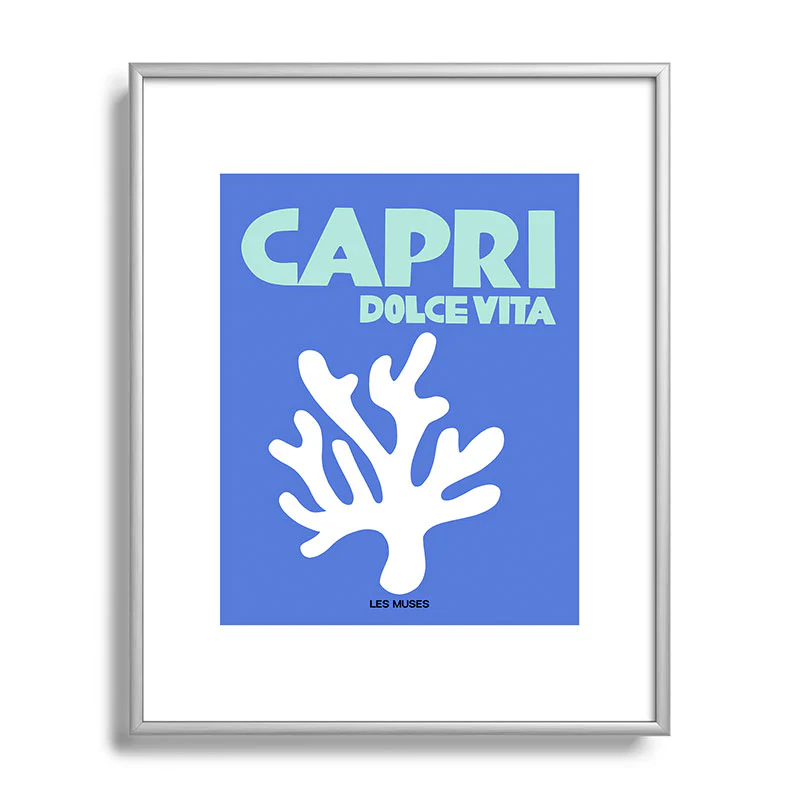les muses capri dolce vita Metal Framed Art Print - Image 5