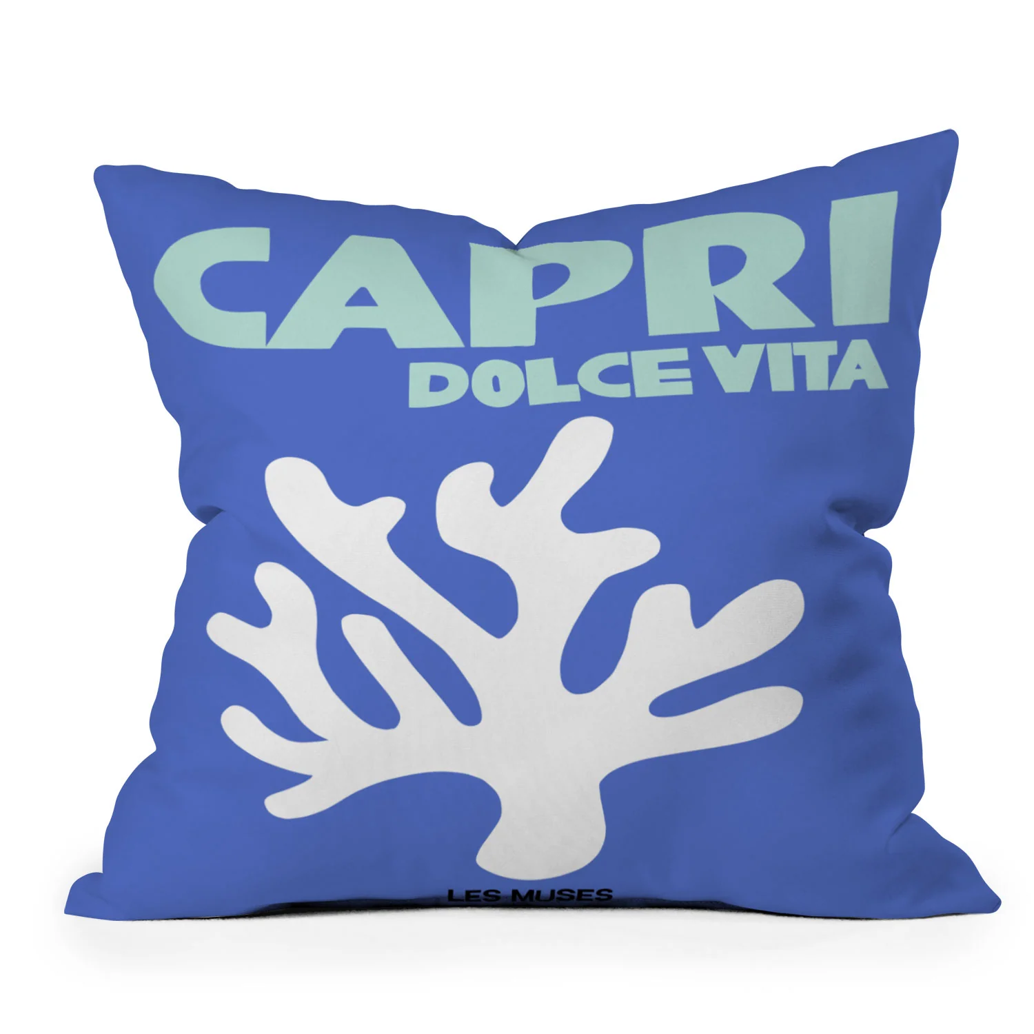 les muses capri dolce vita Outdoor Throw Pillow