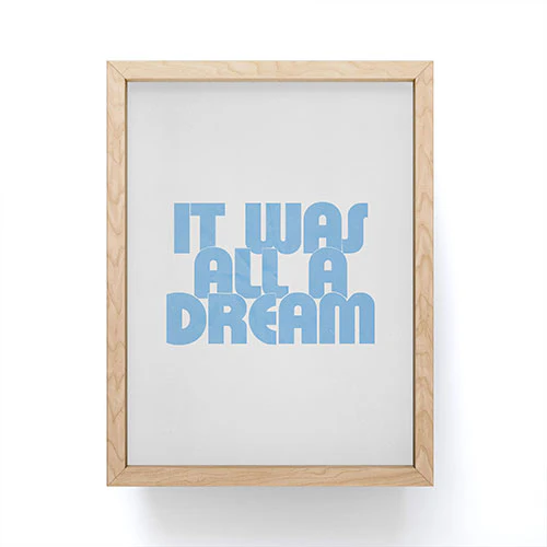 les muses it was all a dream I Framed Mini Art Print - Image 4