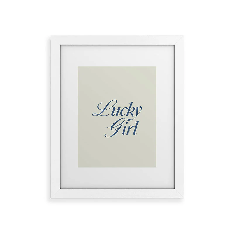 les muses lucky girl Framed Art Print - Image 19