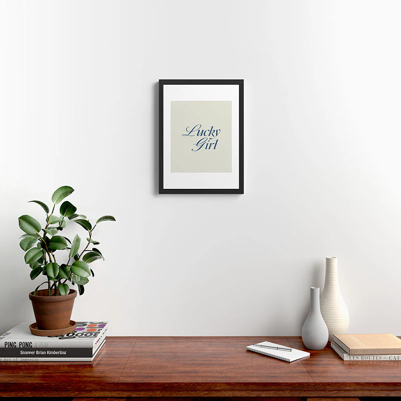 les muses lucky girl Framed Art Print - Image 30