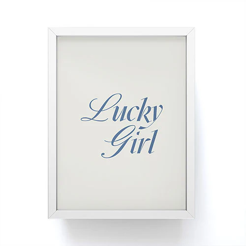 les muses lucky girl Framed Mini Art Print