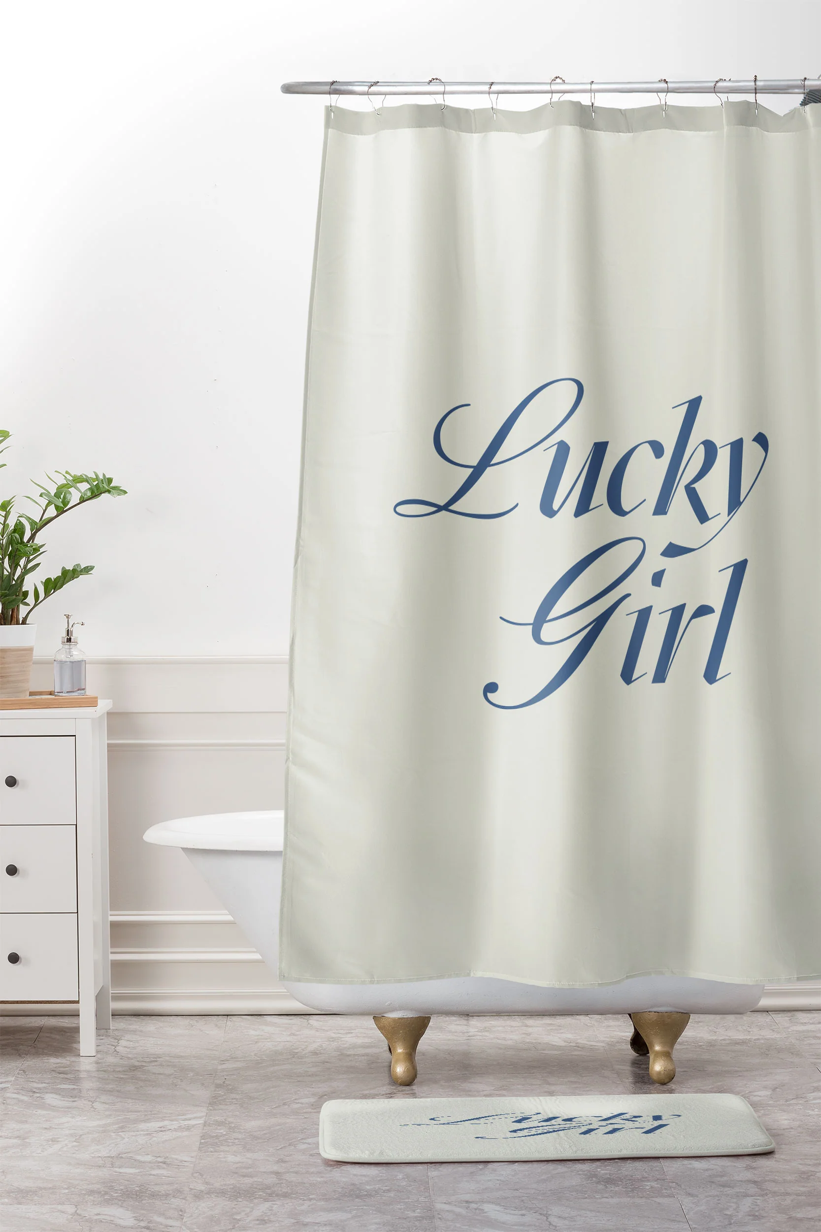 les muses lucky girl Memory Foam Bath Mat - Image 4