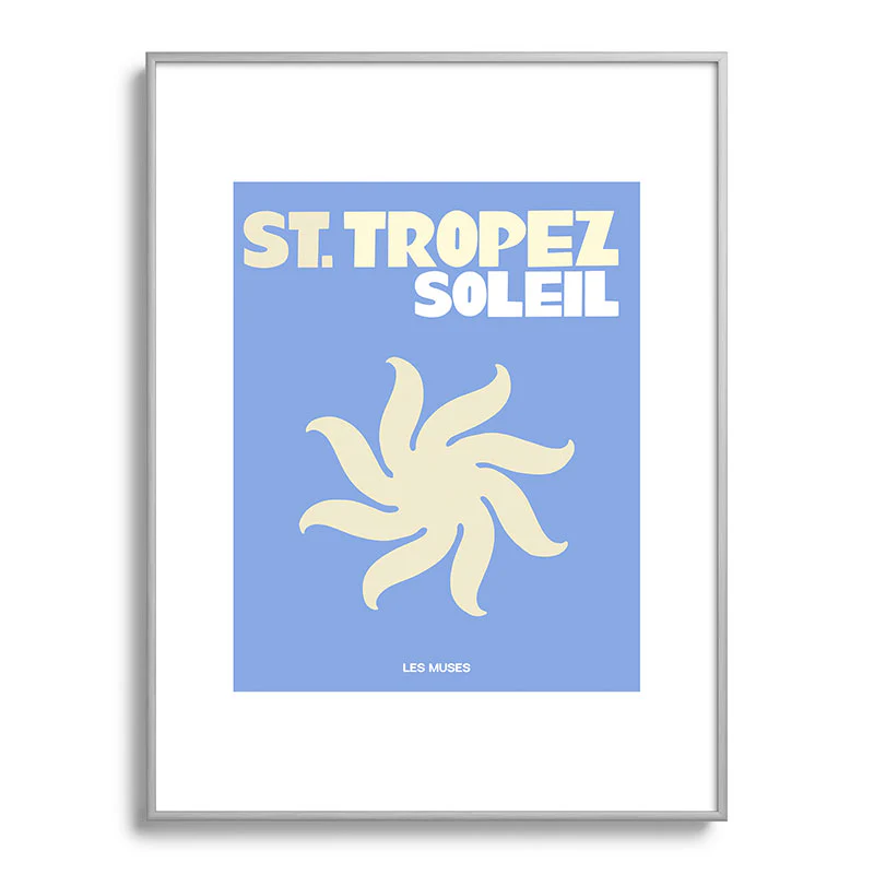 les muses st tropez soleil Metal Framed Art Print - Image 29
