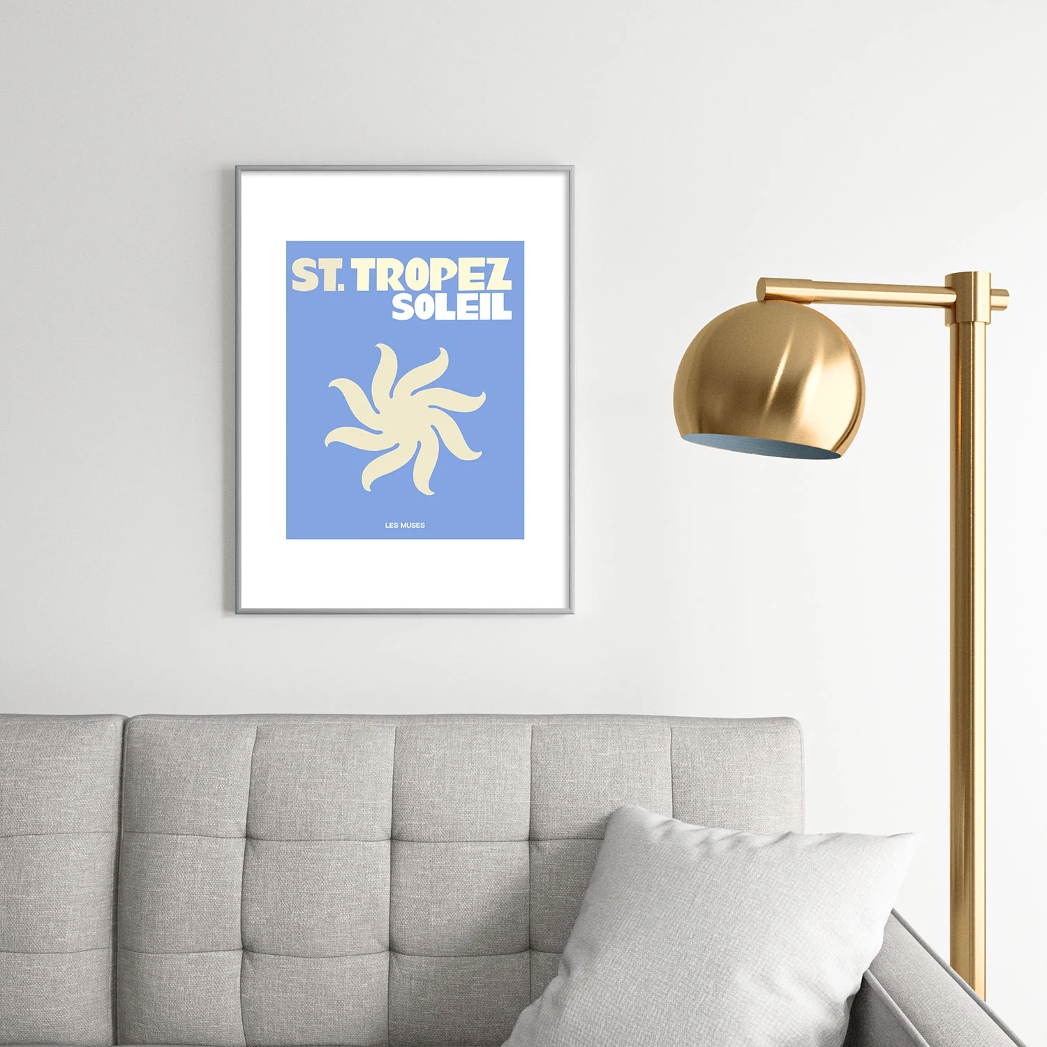 les muses st tropez soleil Metal Framed Art Print - Image 30