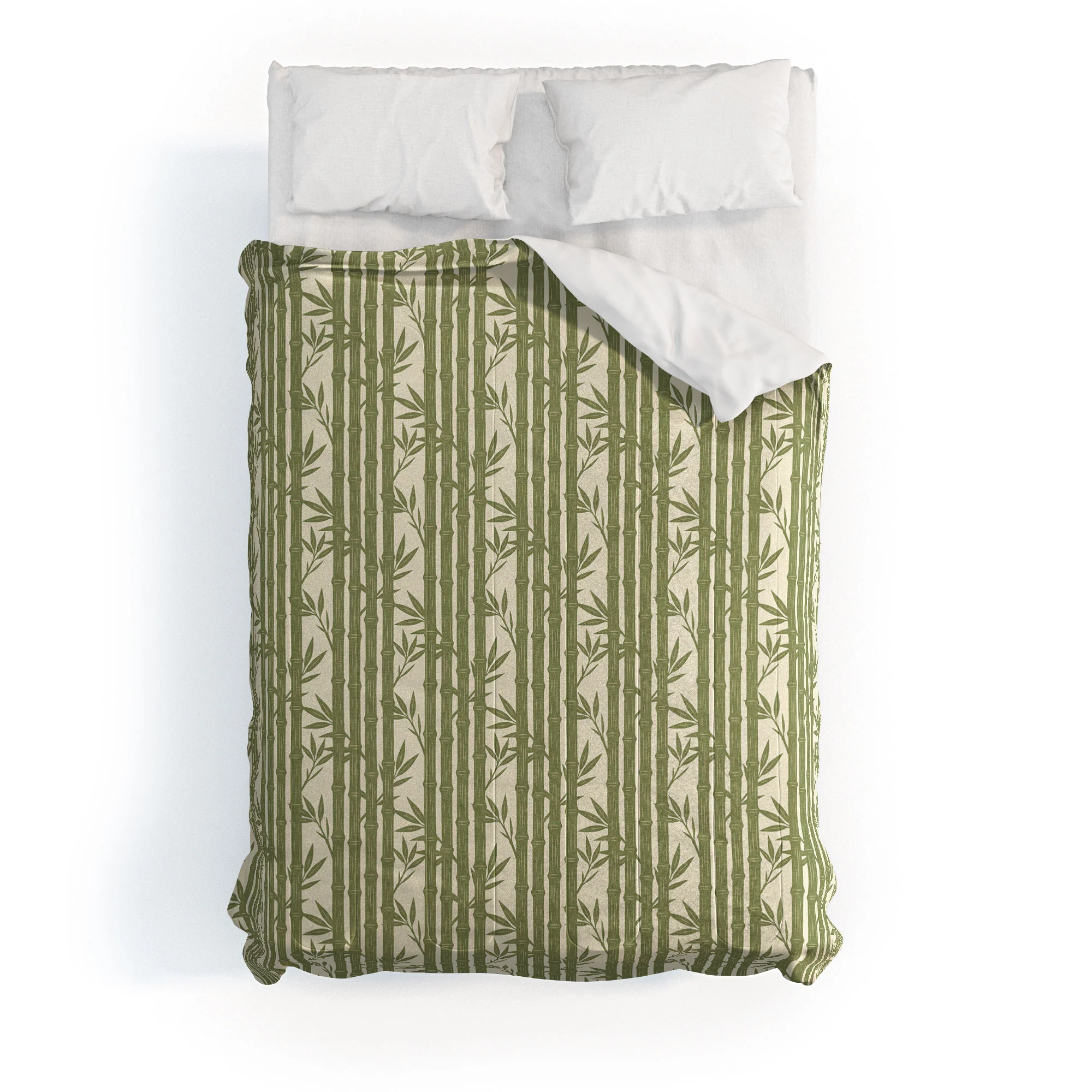 Little Arrow Design Co bamboo stripes green Comforter - Image 10