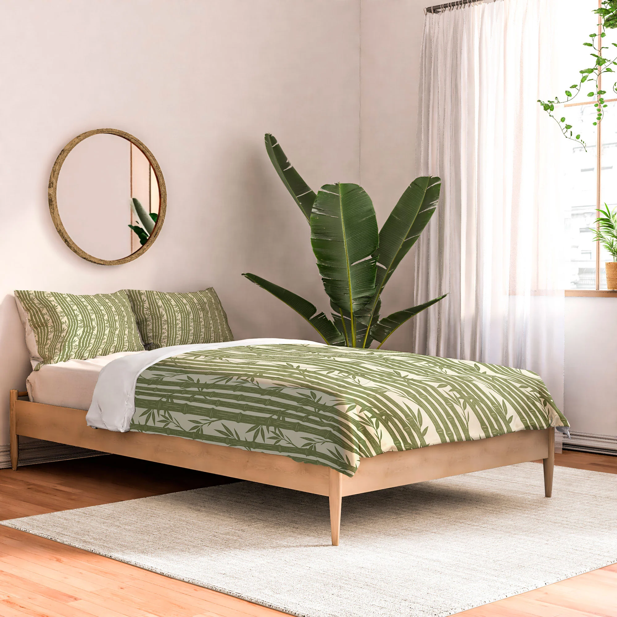 Little Arrow Design Co bamboo stripes green Comforter - Image 11
