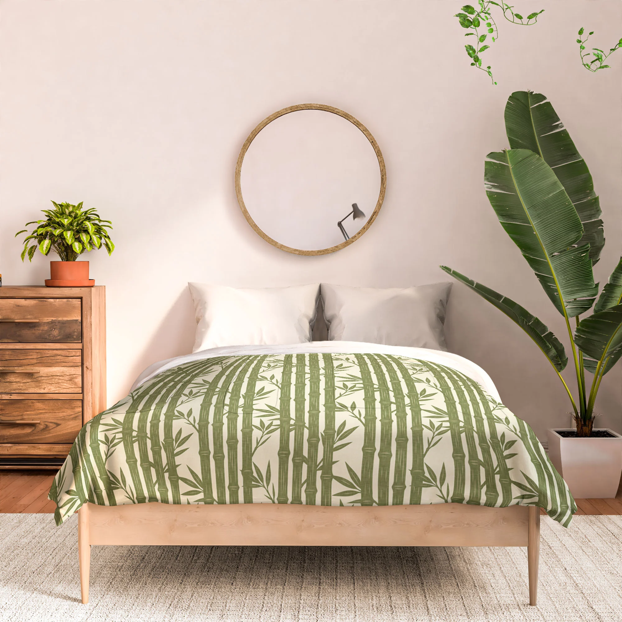 Little Arrow Design Co bamboo stripes green Comforter - Image 12