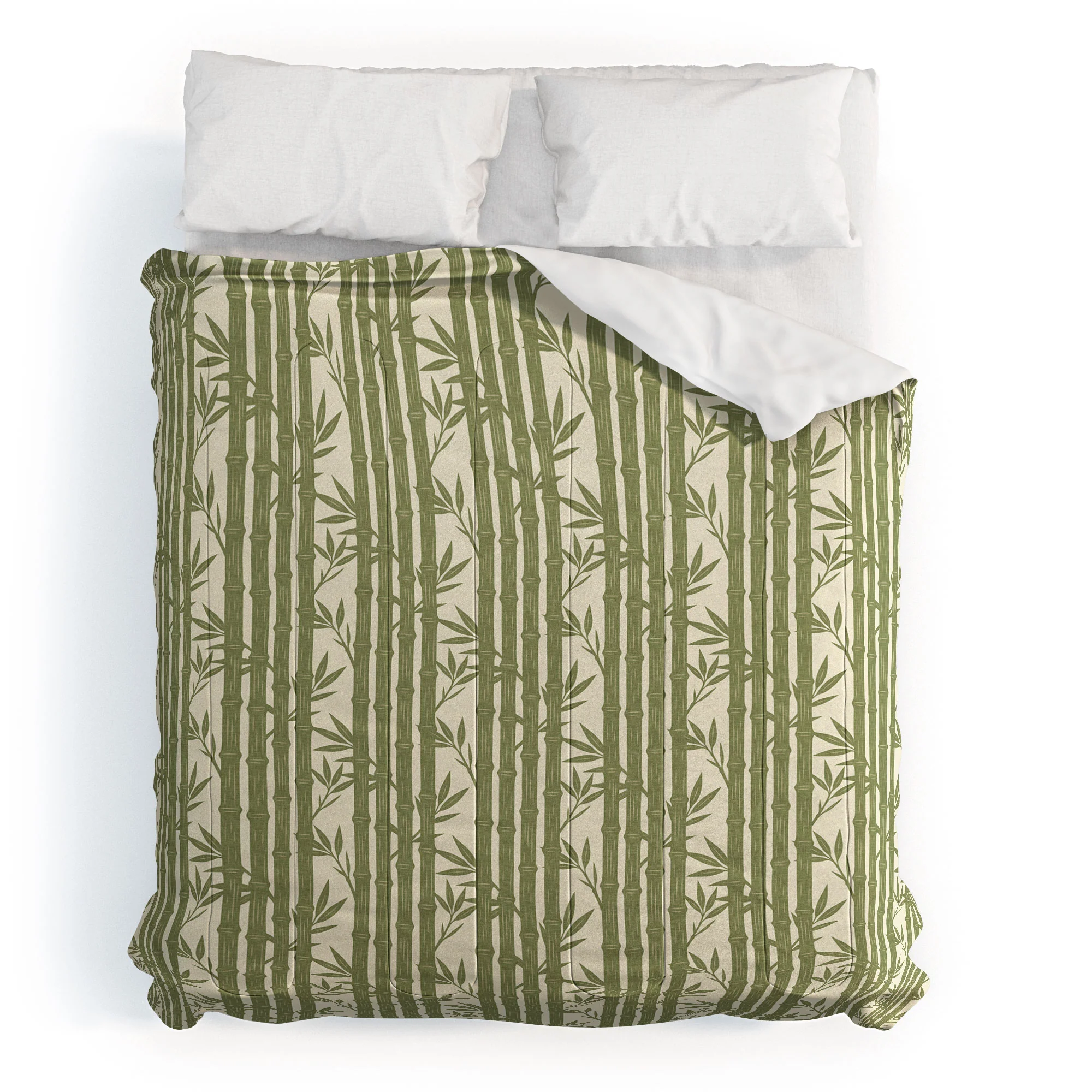 Little Arrow Design Co bamboo stripes green Comforter - Image 13
