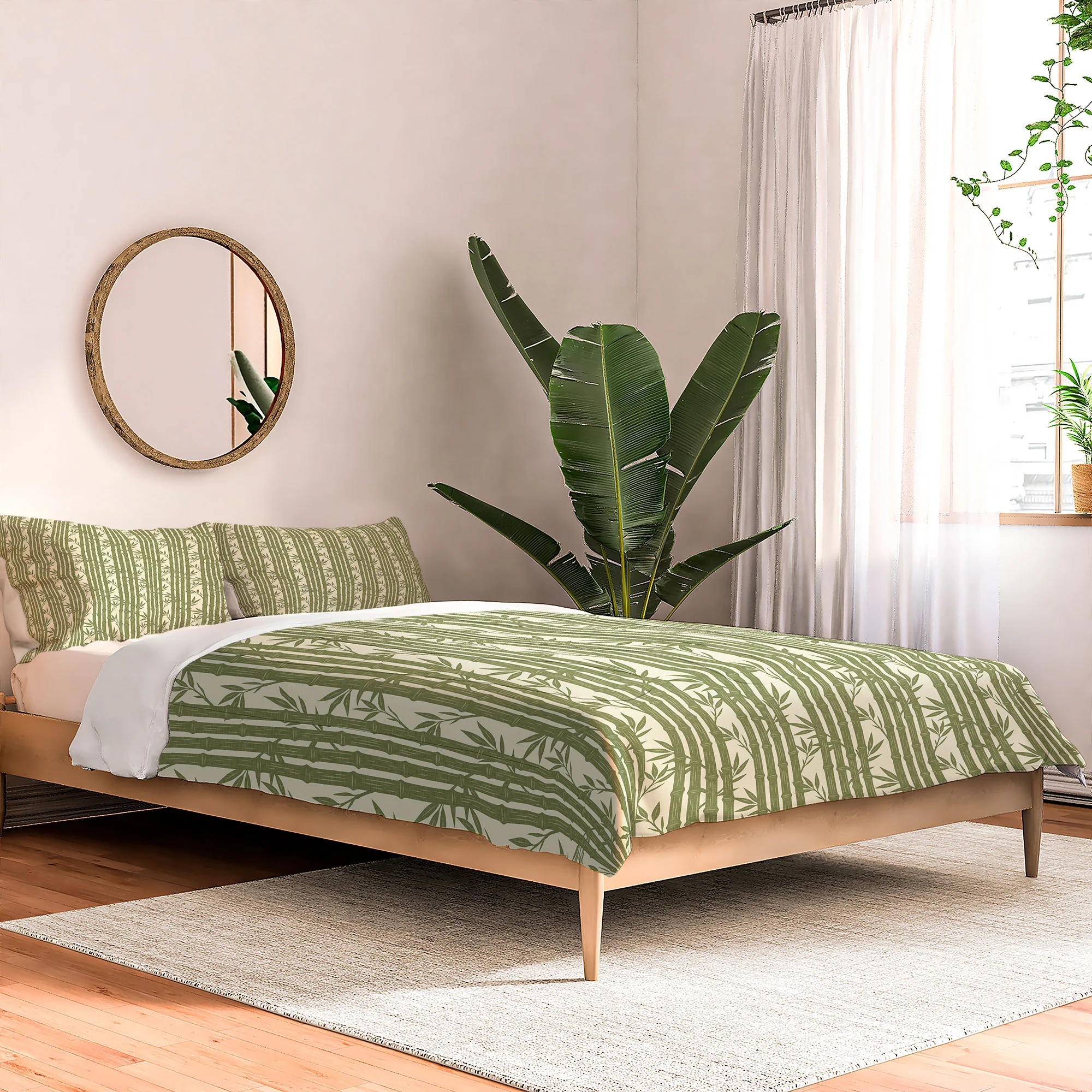 Little Arrow Design Co bamboo stripes green Comforter - Image 14