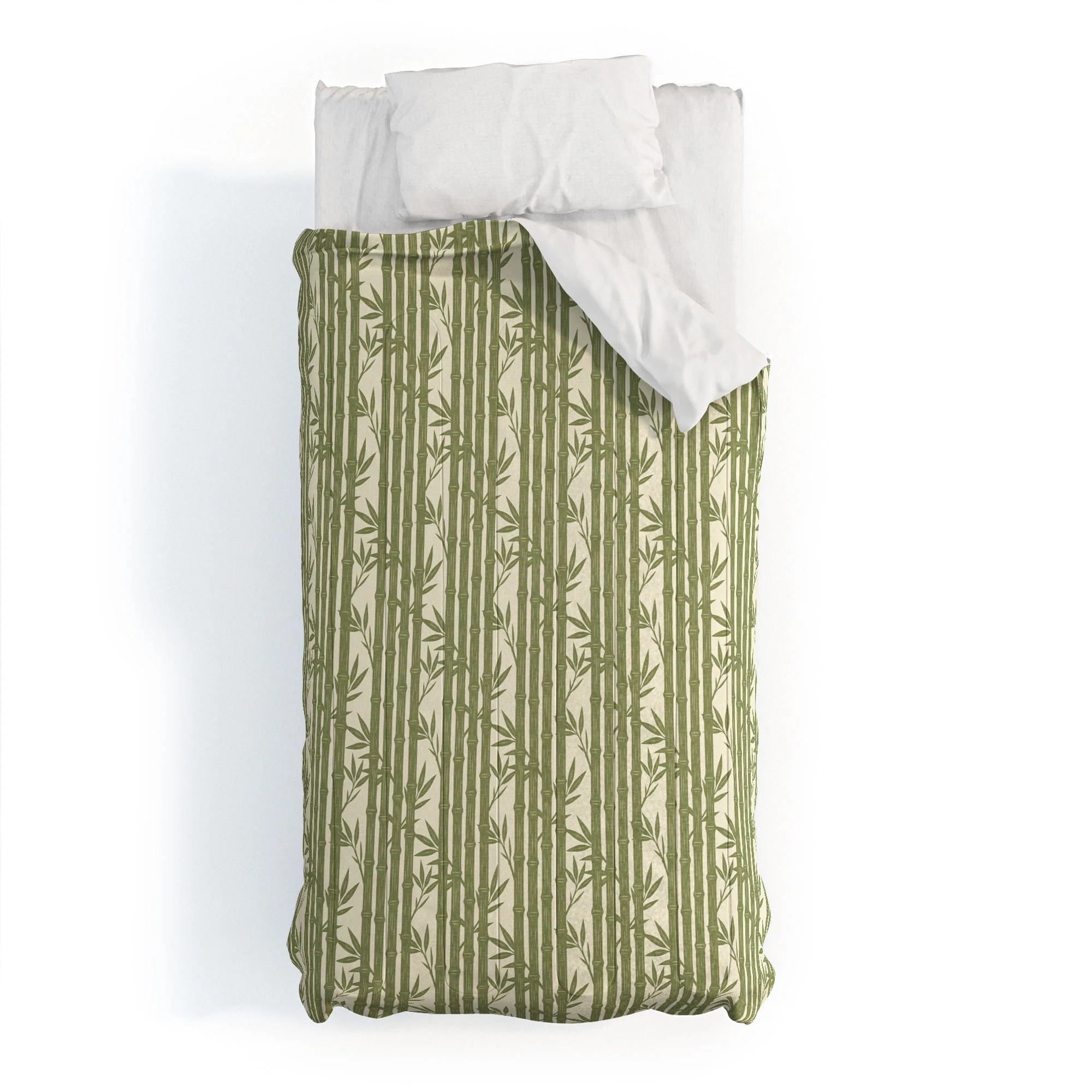 Little Arrow Design Co bamboo stripes green Comforter - Image 7