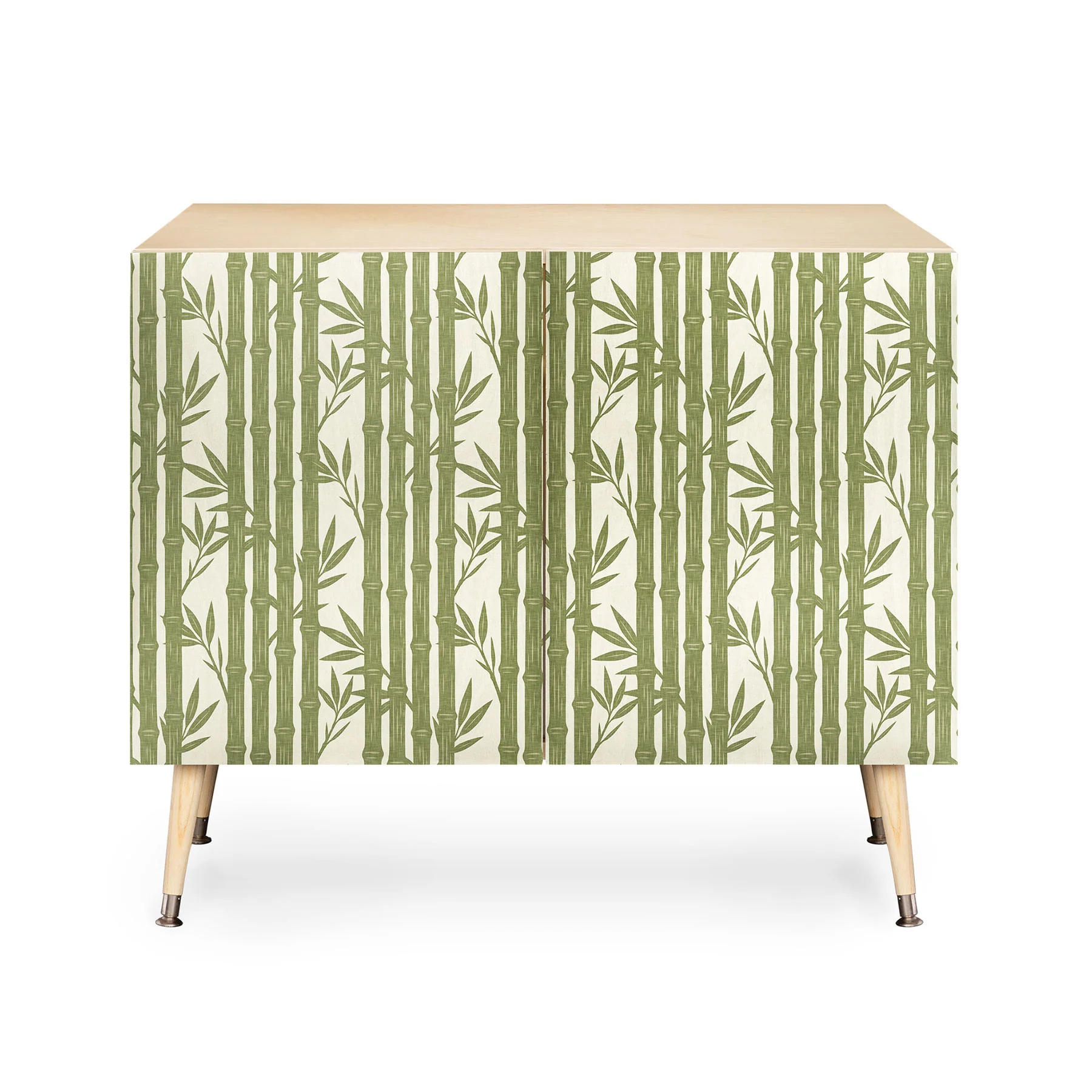 Little Arrow Design Co bamboo stripes green Credenza - Image 16