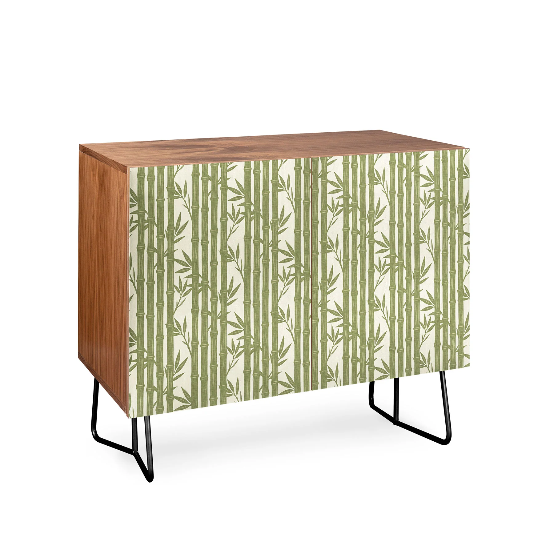 Little Arrow Design Co bamboo stripes green Credenza - Image 5