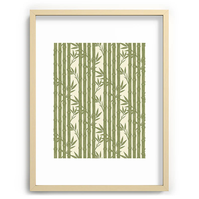 Little Arrow Design Co bamboo stripes green Recessed Framing Rectangle - Image 21