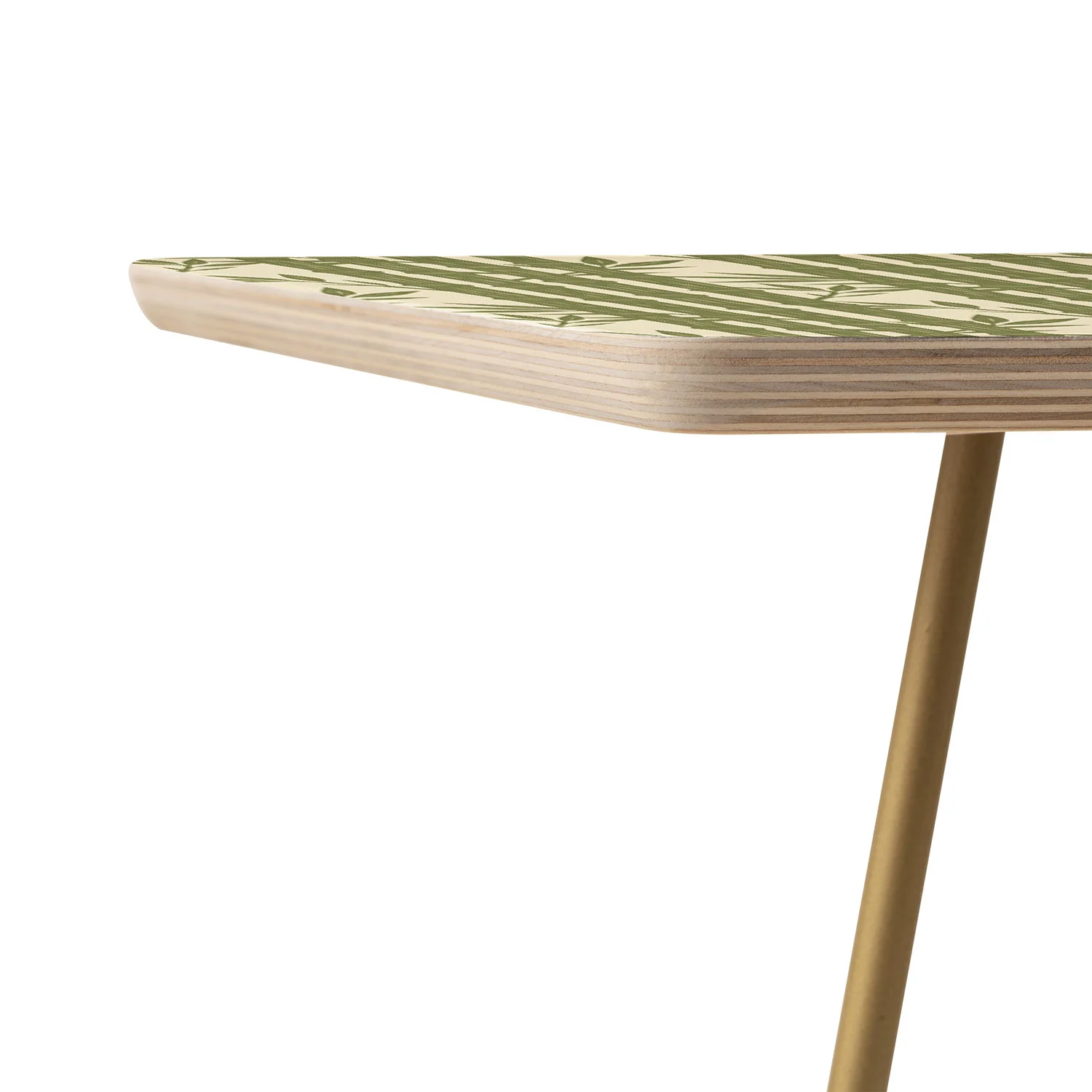 Little Arrow Design Co bamboo stripes green Side Table - Image 5