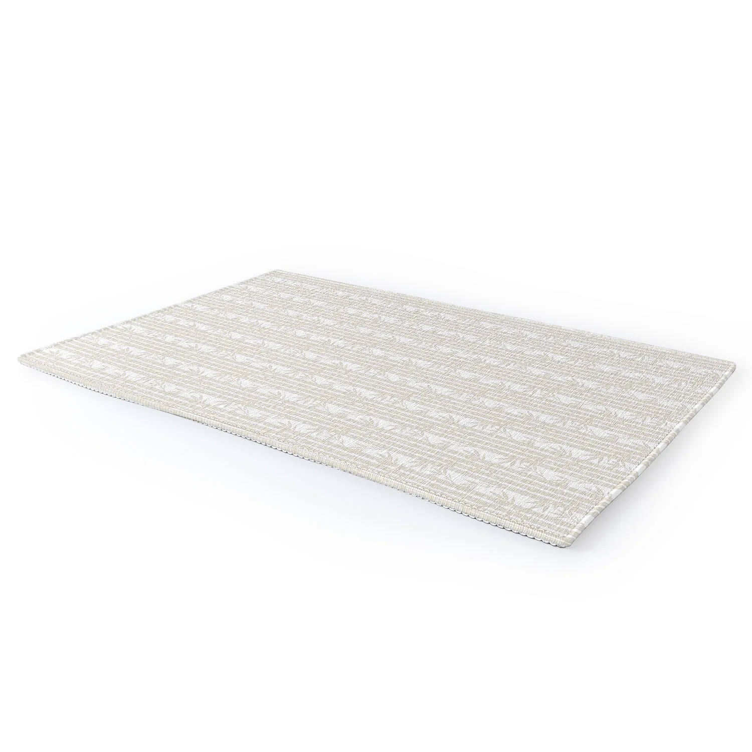 Little Arrow Design Co bamboo stripes neutral Area Rug - Image 2