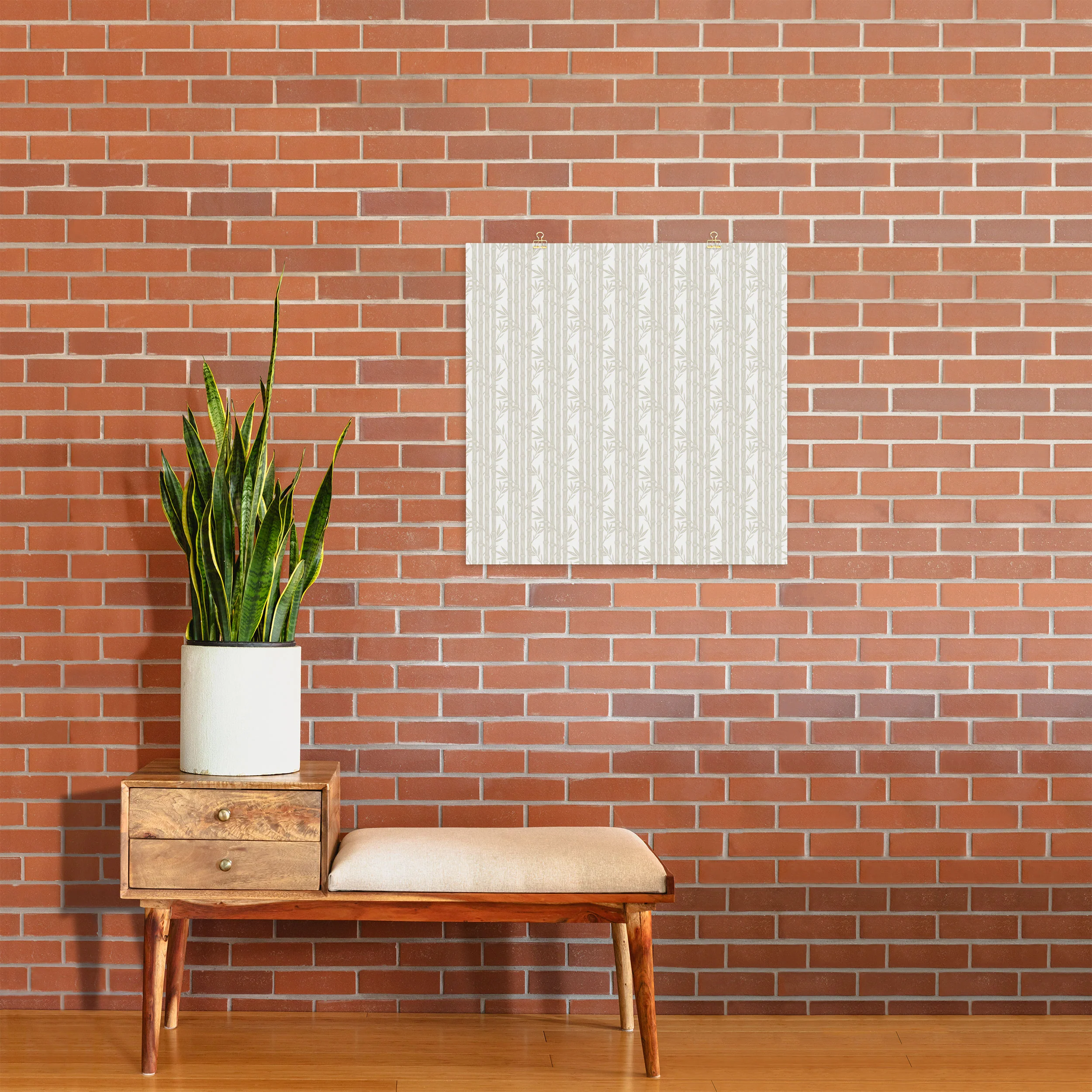 Little Arrow Design Co bamboo stripes neutral Art Print - Image 20
