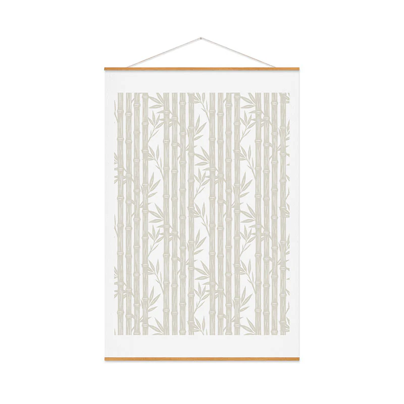 Little Arrow Design Co bamboo stripes neutral Art Print - Image 52
