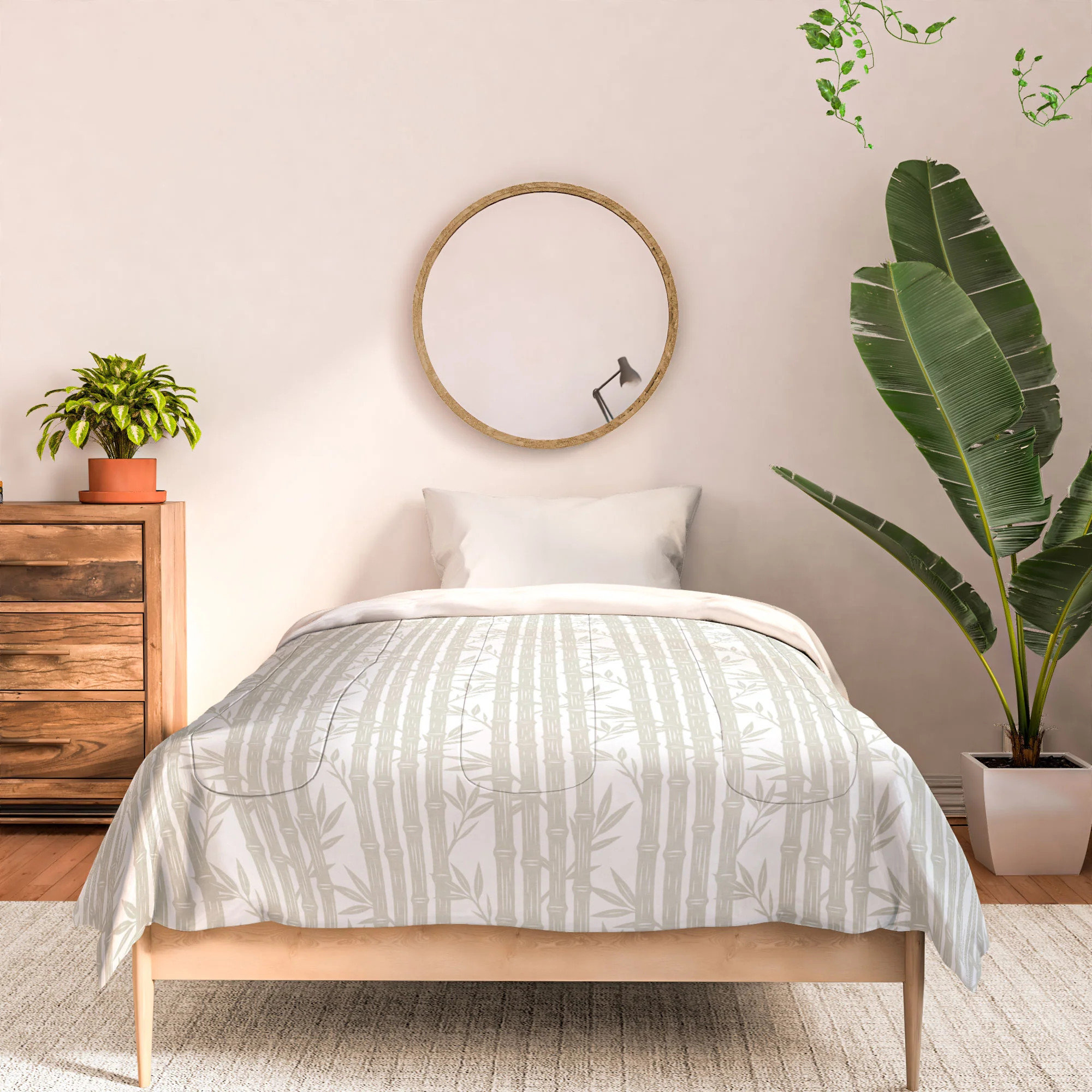 Little Arrow Design Co bamboo stripes neutral Comforter - Image 9