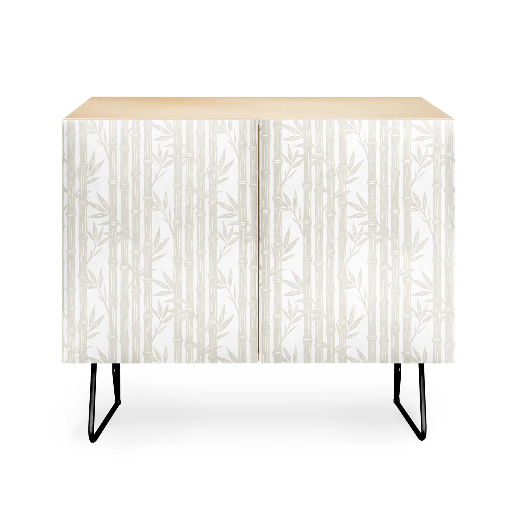 Little Arrow Design Co bamboo stripes neutral Credenza - Image 10